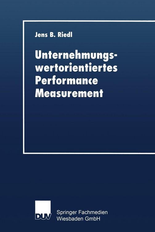 Produktbild: Unternehmungswertorientiertes Performance Measurement