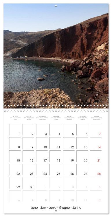Produktbild: Santorini, Une perle de la M&eacute;diterran&eacute;e (Calendrier mural carr&eacute; 2026 30x30 cm) Calendrier double avec une page pour vos prises de notes