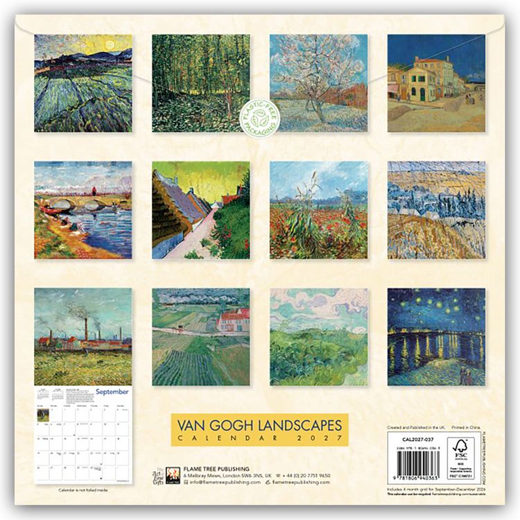 Produktbild: Vincent van Gogh &ndash; Landschaften 2027&ndash; Original Flame Tree Publishing-Kalender [Kalender]