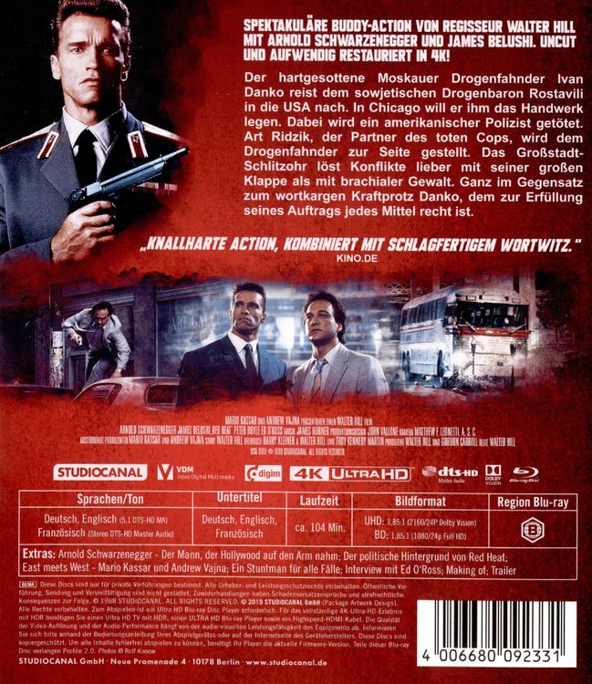Produktbild: Red Heat - Uncut (4K Ultra HD) (+ Blu-ray 2D)