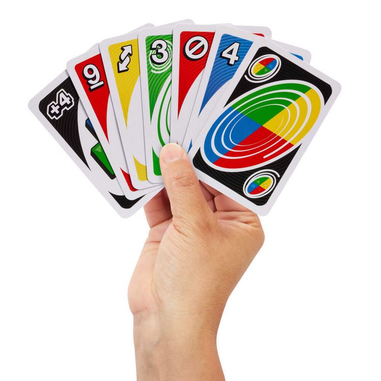 Produktbild: UNO Spin Kartenspiel für Kinder, Erwachsene und Spieleabende mit der Familie, klassisches Spiel mit Drehscheibe