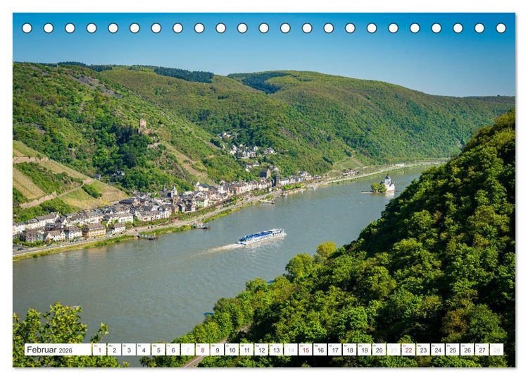 Produktbild: Kaub - Romantische Stadt am Rhein (Tischkalender 2026 DIN A5 quer), CALVENDO Monatskalender