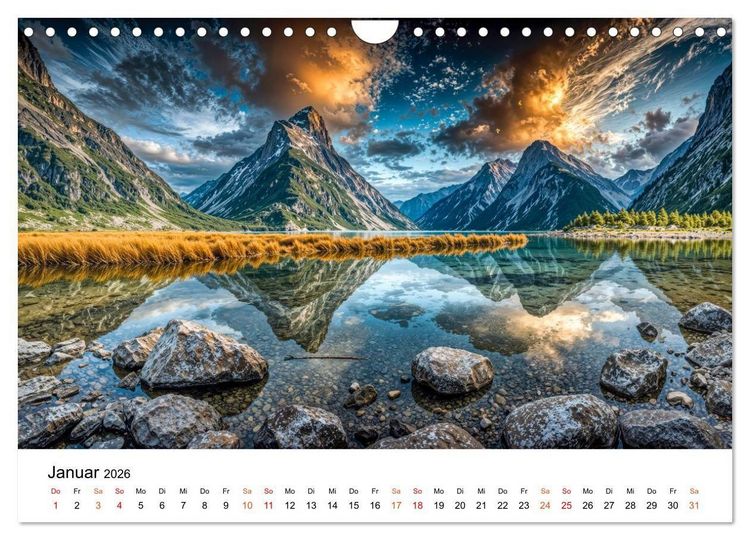 Produktbild: Neuseeland - Land der tausend Horizonte (Wandkalender 2026 DIN A4 quer), CALVENDO Monatskalender