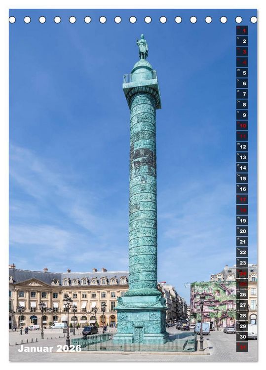 Produktbild: PARIS Stadtspaziergang (Tischkalender 2026 DIN A5 hoch), CALVENDO Monatskalender