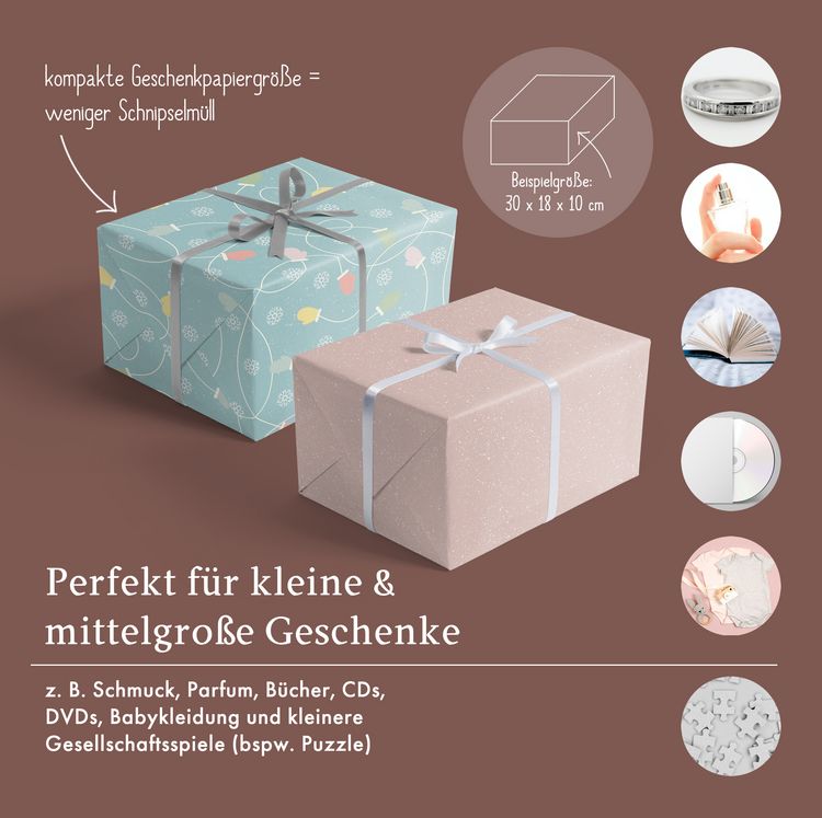 Produktbild: Geschenkpapier Set Weihnachten: Handschuhe (blau, rosa) f&uuml;r Kinder und Erwachsene