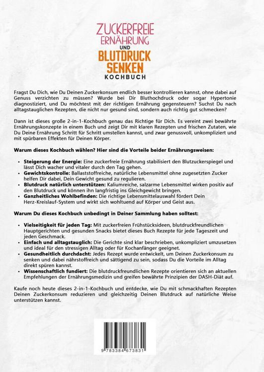 Produktbild: Zuckerfreie Ern&auml;hrung und Blutdruck senken Kochbuch