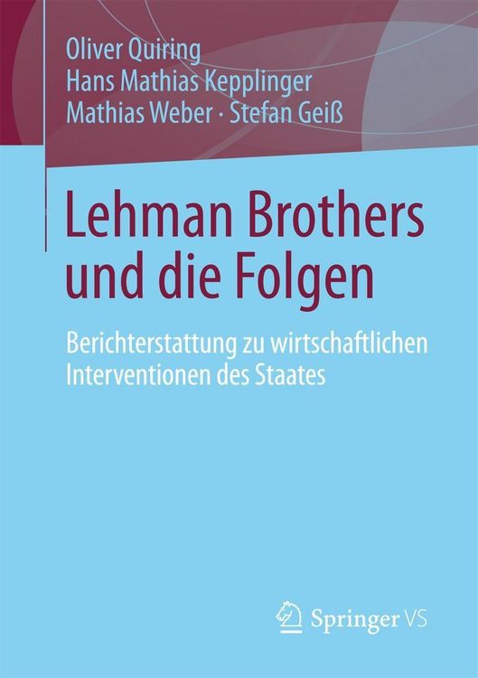 Produktbild: Lehman Brothers und die Folgen