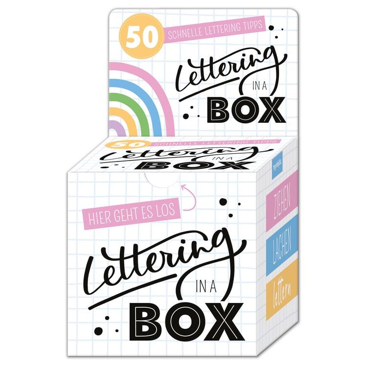 Produktbild: Lettering in a Box - 50 schnelle Letteringtipps - ziehen lachen lettern