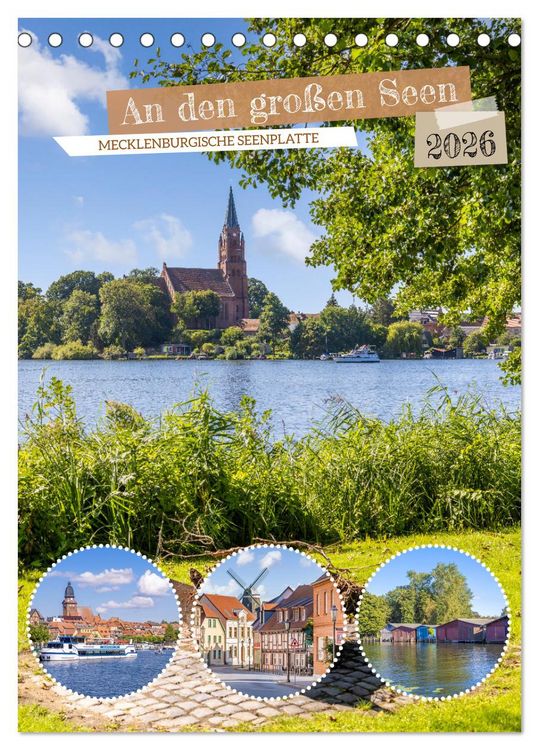 Produktbild: An den gro&szlig;en Seen der Mecklenburgischen Seenplatte (Tischkalender 2026 DIN A5 hoch), CALVENDO Monatskalender