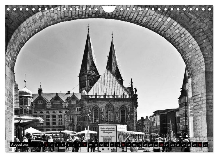 Produktbild: Historisches Bremen (Wandkalender 2026 DIN A4 quer), CALVENDO Monatskalender