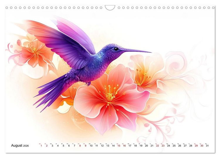 Produktbild: Fliegende Kunstwerke - Kolibris (Wandkalender 2026 DIN A3 quer), CALVENDO Monatskalender