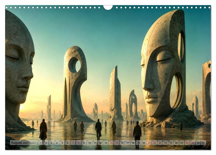 Produktbild: Vision und Imagination - 12 Bilder aus einer m&ouml;glichen Zukunft (Wandkalender 2027 DIN A3 quer), CALVENDO Monatskalender