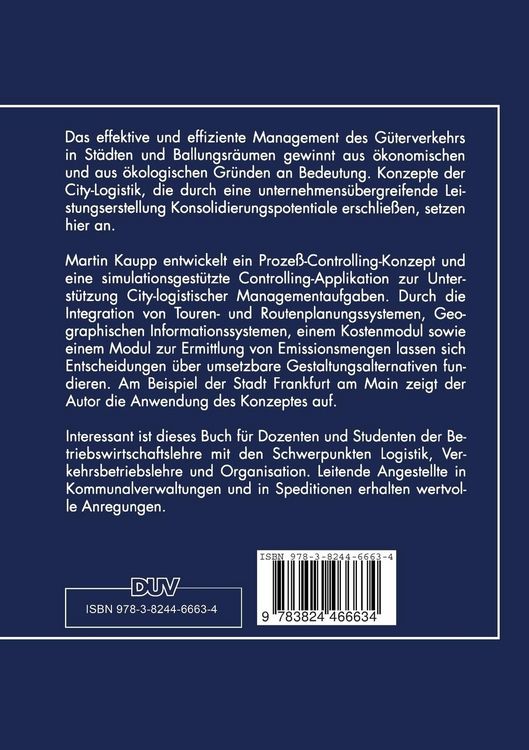 Produktbild: City-Logistik als kooperatives G&uuml;terverkehrs-Management