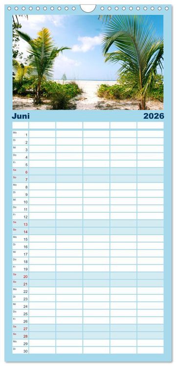 Produktbild: Familienplaner 2026 - Bahamas - Paradiesische Str&auml;nde. mit 5 Spalten (Wandkalender, 21 x 45 cm) CALVENDO