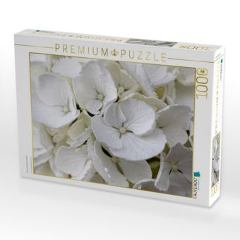 Produktbild: CALVENDO Puzzle Bauernhortensie Wei&szlig; | 1000 Teile Lege-Gr&ouml;&szlig;e 64x48cm Foto-Puzzle f&uuml;r gl&uuml;ckliche Stunden