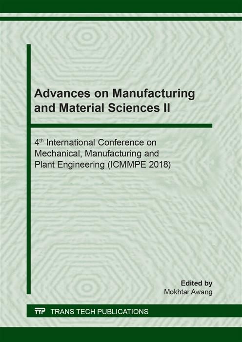 Produktbild: Advances on Manufacturing and Material Sciences II