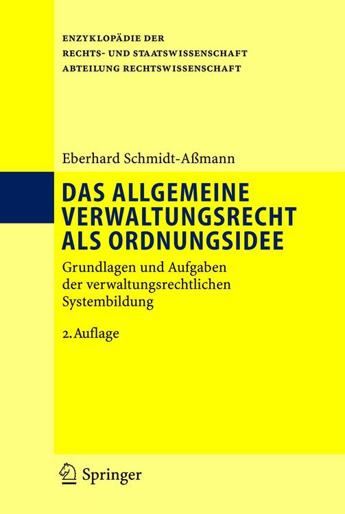 Produktbild: Das allgemeine Verwaltungsrecht als Ordnungsidee