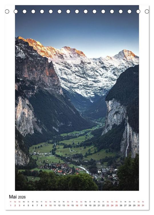 Produktbild: Alpenblicke - Ein Jahr in den Alpen (Tischkalender 2026 DIN A5 hoch), CALVENDO Monatskalender