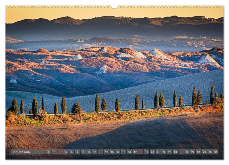 Produktbild: Impressionen toskanischer Landschaften (hochwertiger Premium Wandkalender 2026 DIN A2 quer), Kunstdruck in Hochglanz