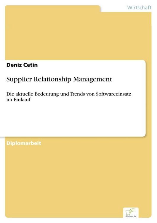 Produktbild: Supplier Relationship Management