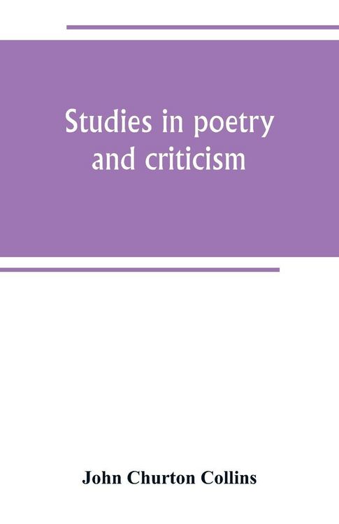 Produktbild: Studies in poetry and criticism