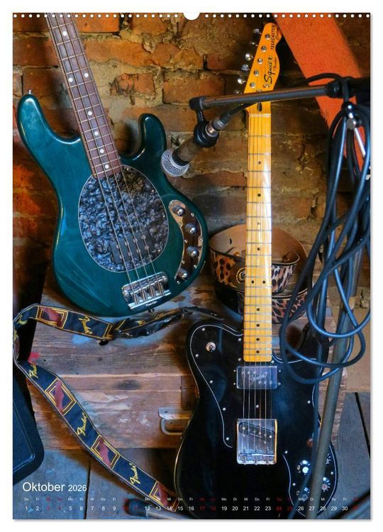 Produktbild: Gitarren backstage (Wandkalender 2026 DIN A2 hoch), CALVENDO Monatskalender