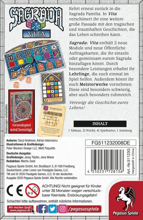 Produktbild: Pegasus 51123G - Sagrada Vita (Erweiterung)