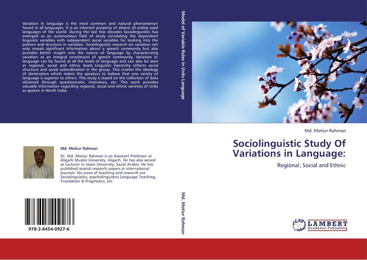 Produktbild: Sociolinguistic Study Of Variations in Language: