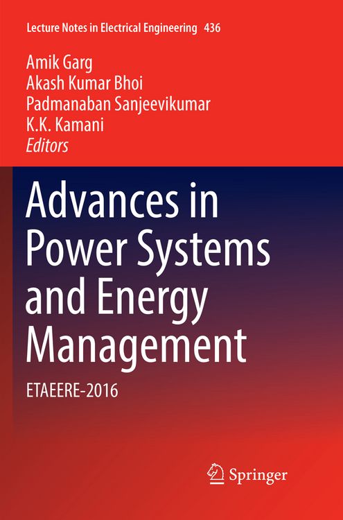 Produktbild: Advances in Power Systems and Energy Management