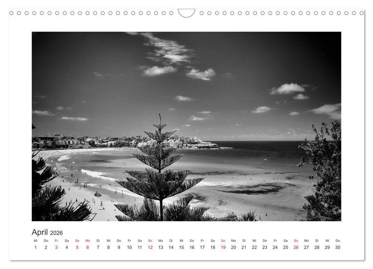 Produktbild: SYDNEY Monochrom (Wandkalender 2026 DIN A3 quer), CALVENDO Monatskalender