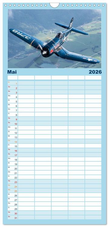 Produktbild: Familienplaner 2026 - Fliegende Legenden - Warbirds mit 5 Spalten (Wandkalender, 21 x 45 cm) CALVENDO