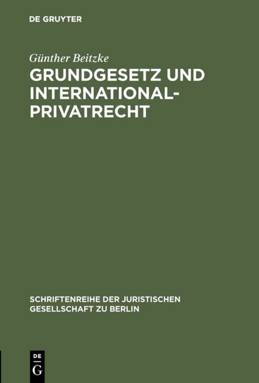 Produktbild: Grundgesetz und Internationalprivatrecht
