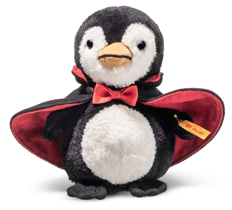 Produktbild: Steiff 057199 - Nibble der Vampir Pinguin, stehend, Pl&uuml;sch, 15 cm