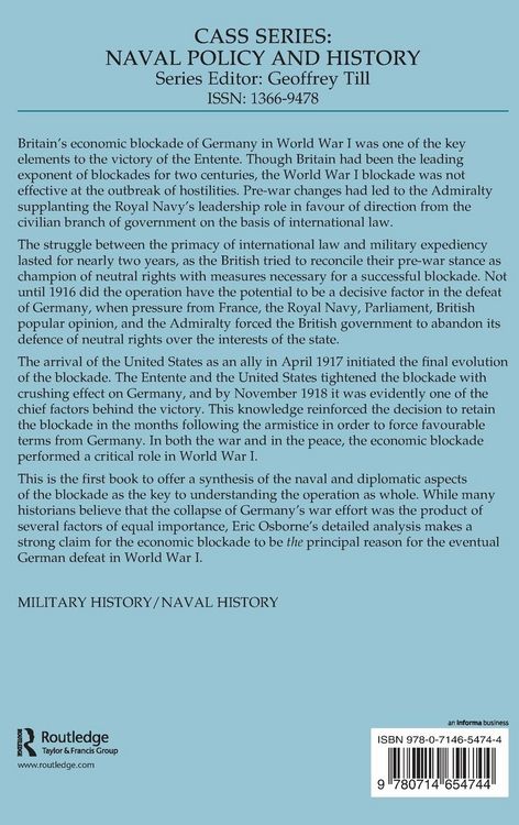 Produktbild: Britain's Economic Blockade of Germany, 1914-1919