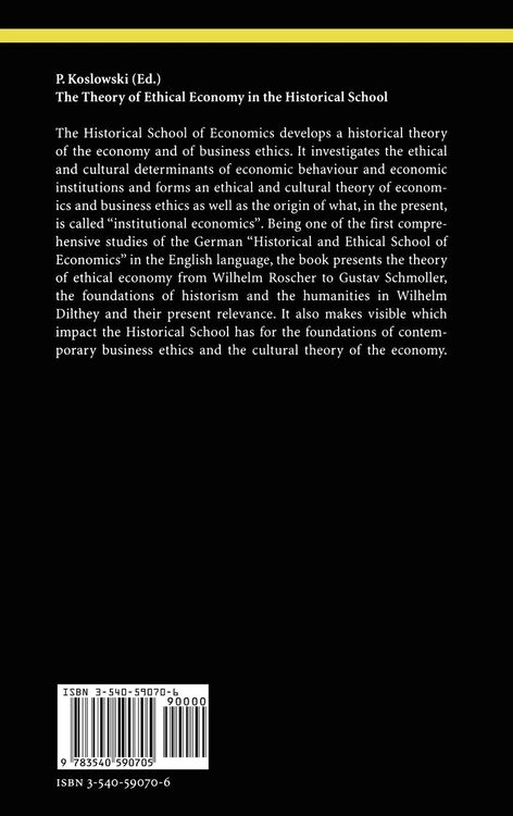 Produktbild: The Theory of Ethical Economy in the Historical School