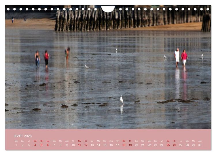 Produktbild: Sillonnez la plage (Calendrier mural 2026 DIN A4 vertical), CALVENDO calendrier mensuel