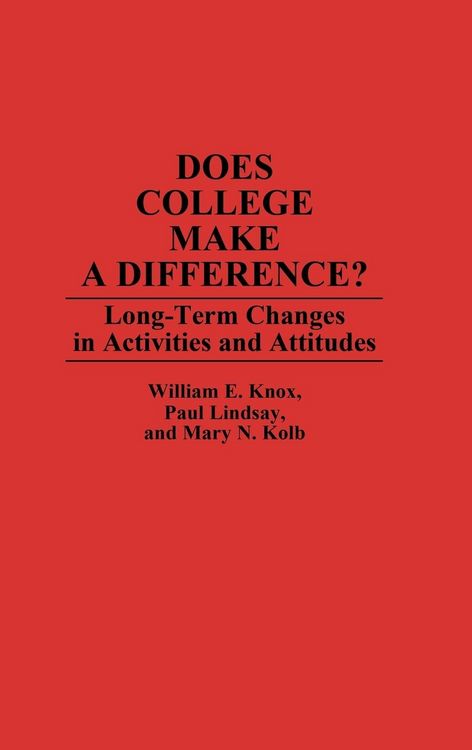 Produktbild: Does College Make a Difference?