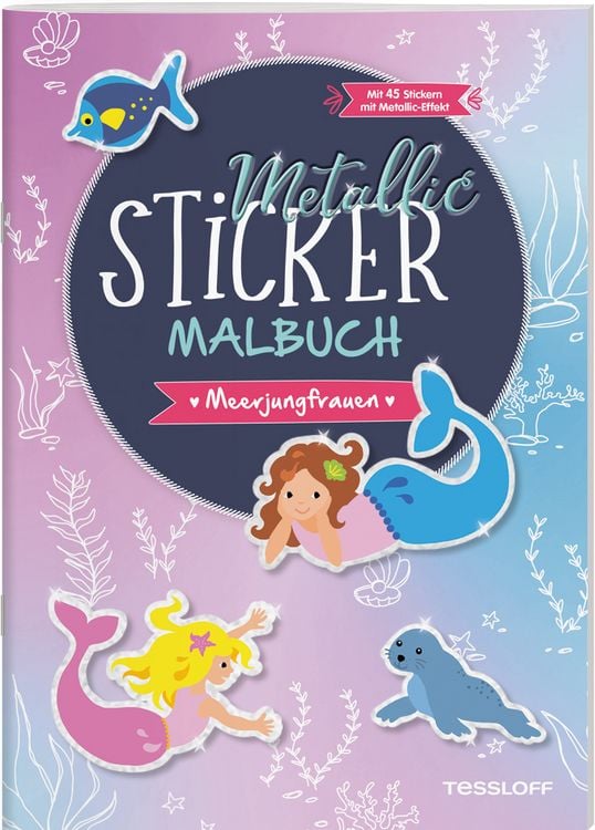 Produktbild: Metallic-Sticker Malbuch. Meerjungfrauen