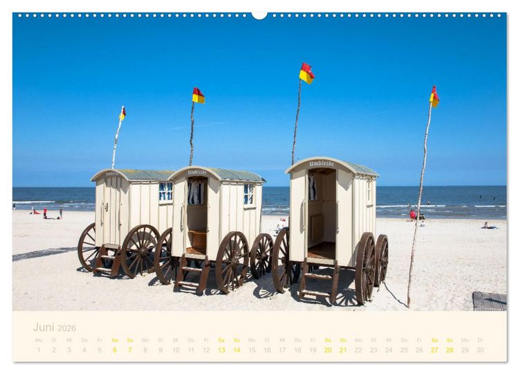 Produktbild: Traumstr&auml;nde der Nordsee (hochwertiger Premium Wandkalender 2026 DIN A2 quer), Kunstdruck in Hochglanz