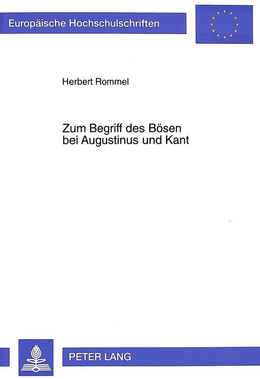 Produktbild: Zum Begriff des B&ouml;sen bei Augustinus und Kant