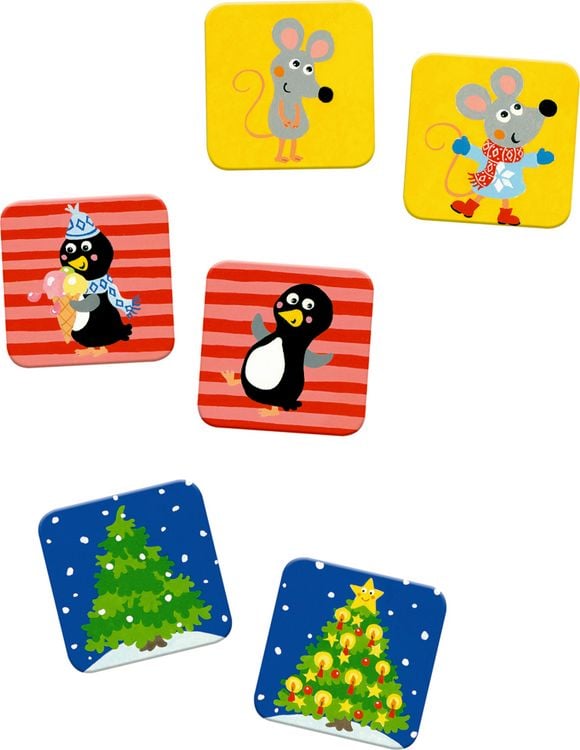 Produktbild: Bunte Weihnachtseisenbahn der Tiere, Memo-Adventskalender