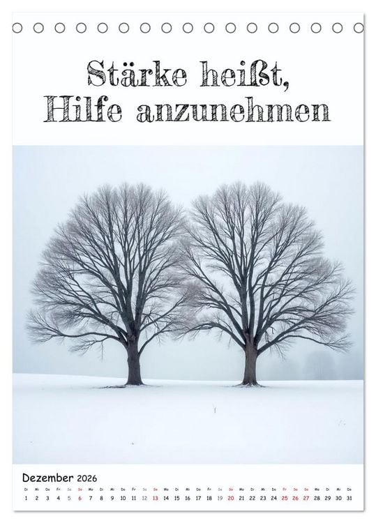 Produktbild: Positiv denken - Kalender f&uuml;r mehr Selbstvertrauen (Tischkalender 2026 DIN A5 hoch), CALVENDO Monatskalender