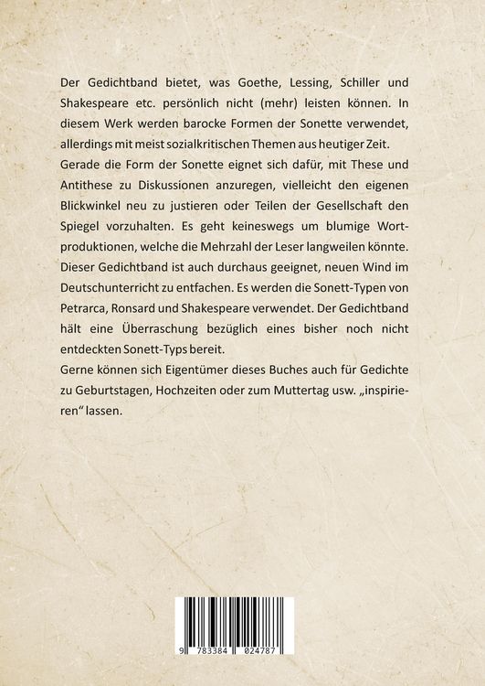 Produktbild: Handgemachte Sonette