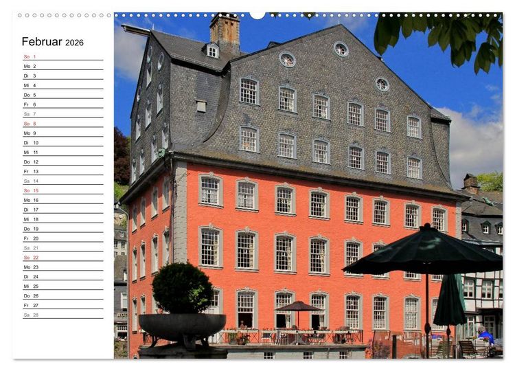 Produktbild: Eine Perle in der Eifel - Monschau (hochwertiger Premium Wandkalender 2026 DIN A2 quer), Kunstdruck in Hochglanz