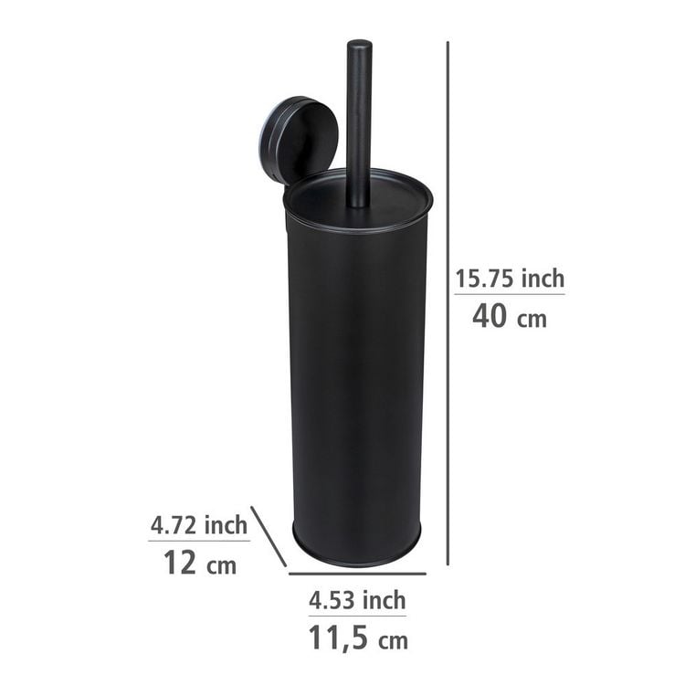 Produktbild: Static-Loc&reg; Plus WC-Garnitur Mod. Pavia Schwarz, geschlossen, Befestigen ohne Bohren