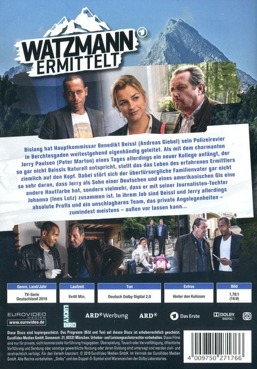 Produktbild: Watzmann ermittelt - Staffel 1: Alle 8 Folgen [2 DVDs]