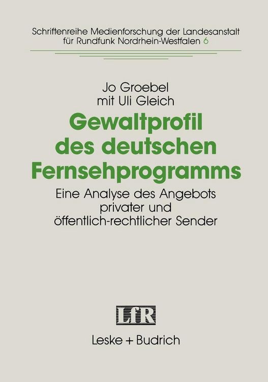Produktbild: Gewaltprofil des deutschen Fernsehprogramms