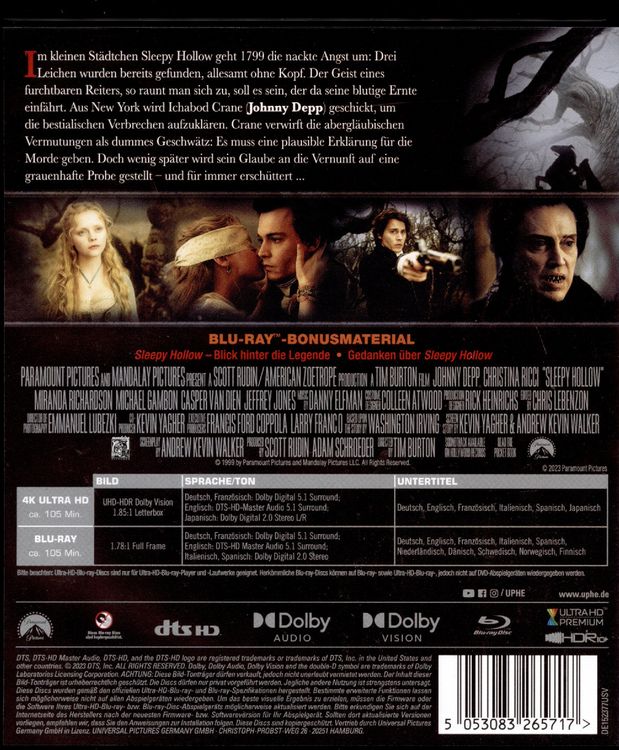 Produktbild: Sleepy Hollow (+ Blu-ray)