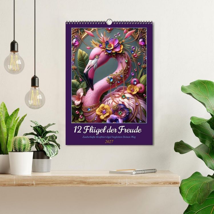 Produktbild: 12 Fl&uuml;gel der Freude (Wandkalender 2027 DIN A3 hoch), CALVENDO Monatskalender
