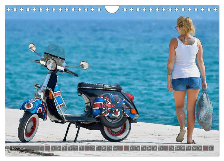 Produktbild: La Vespa en Cartoon (Calendrier mural 2026 DIN A4 vertical), CALVENDO calendrier mensuel